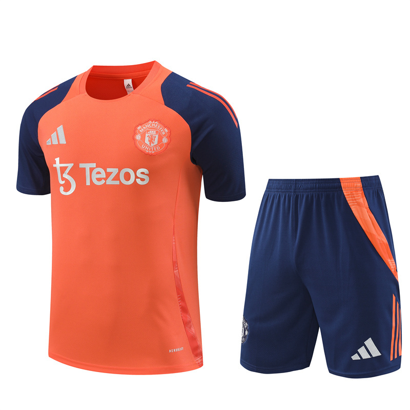 AAA Quality Man Utd 24/25 Orange/Dark Blue Training Kit Jerseys